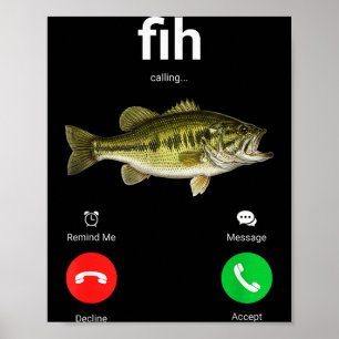 Poster Appel Fih Déclin Accepter Appel Téléphonique Drôle