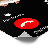 Poster Appel Fih Me Rappeler Message Refuser Accepter Tél (Coin)