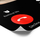 Poster Appel Fih Me Rappeler Message Refuser Accepter Tél (Coin)