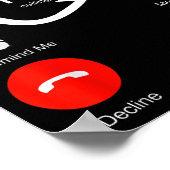 Poster Appel Fih Me Rappeler Message Refuser Accepter Tél (Coin)
