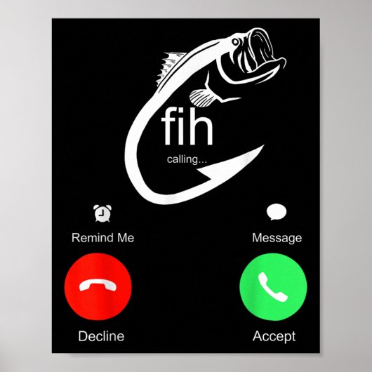 Poster Appel Fih Me Rappeler Message Refuser Accepter Tél (Devant)