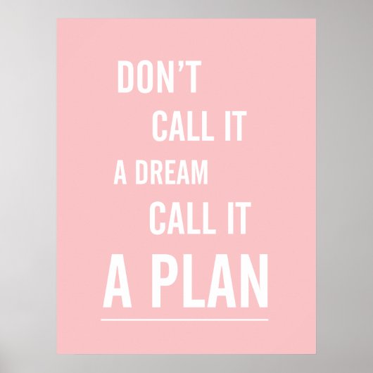 Poster : Appelez-le un plan (rose) (Devant)