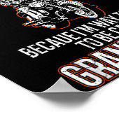 Poster Appelez-Moi Big Papa Old Man Funny Motorcycle Quo (Coin)