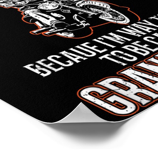 Poster Appelez-Moi Big Papa Old Man Funny Motorcycle Quo (Coin)