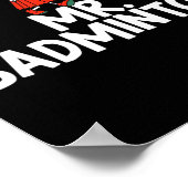 Poster Appelez-Moi Mr. Badminton Player Funny Shuttle (Coin)