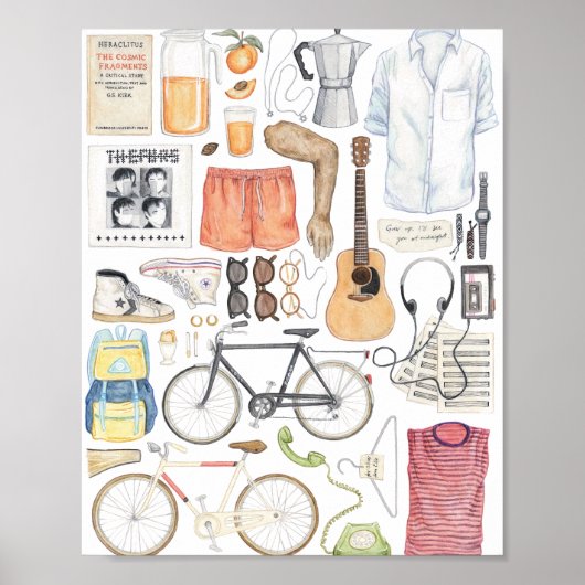 Poster Appelez-Moi Par Votre Nom Peinture Illustration Mi (Devant)