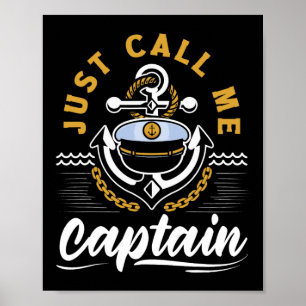 Poster Appelez-Moi Simplement Capitaine Pour Un Marin Mar