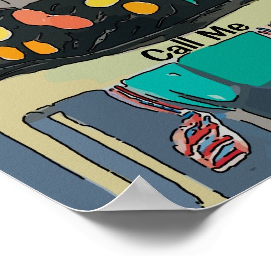 Poster Appelez-moi, Téléphone portable, Jardin, modifier  (Coin)