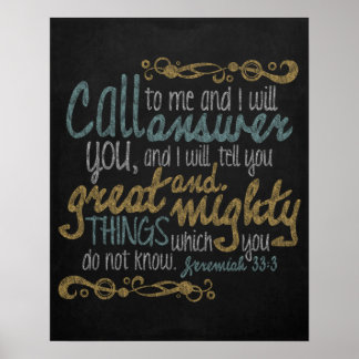 Poster Appelle-moi Chalkboard Art