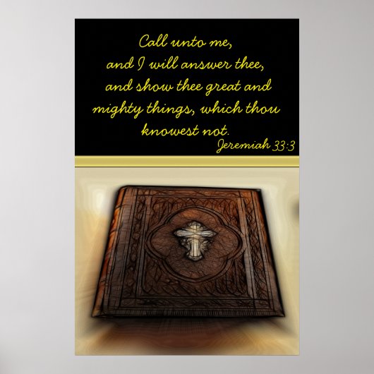 Poster Appelle-moi, et je te répondrai.Jérémie 33:3 (Devant)