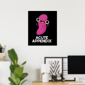 Poster Appendice Aigu Funky Body Parts Pun Dark BG (Bureau à domicile)