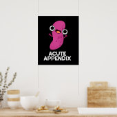 Poster Appendice Aigu Funky Body Parts Pun Dark BG (Cuisine)