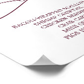 Poster Appétitifs de mariage au texte burgundy romantique (Coin)