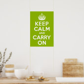 Poster Apple Green Gardez le calme et continuez (Cuisine)