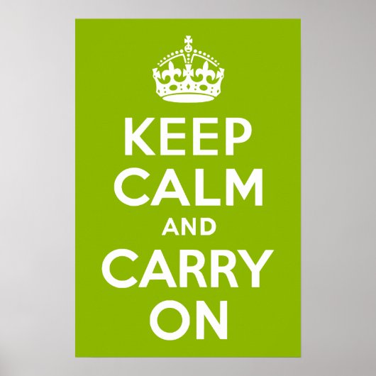 Poster Apple Green Gardez le calme et continuez (Devant)