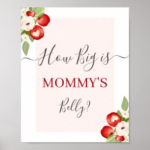 Poster Apple of Our Eye How Big is Mommy's Belly sign