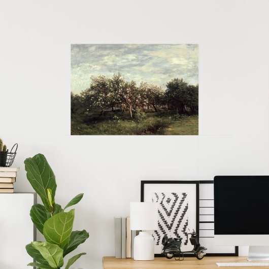 Poster Apple Orchard Paysage Art Imprimer Vert foncé (Bureau à domicile)