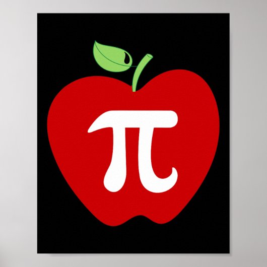 Poster Apple Pi Pomme Pie Alimentation Amoureux Math Ense (Devant)