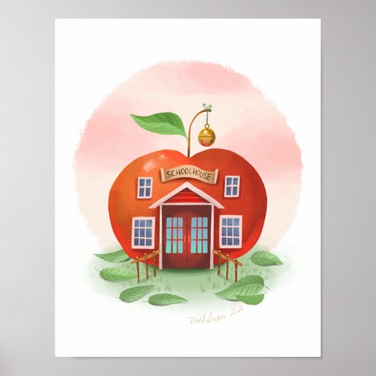 Poster Apple Schoolhouse Art Print (Devant)