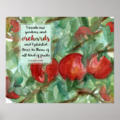 Poster Apple Tree Bible Scripture Ecclesiastes 2:5 (Devant)