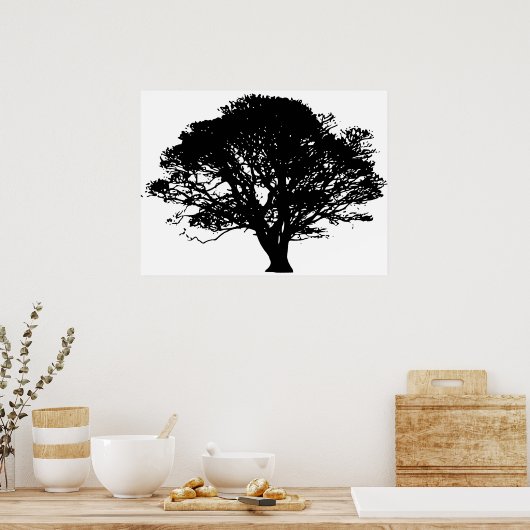 Poster Apple Tree Silhouette (Cuisine)