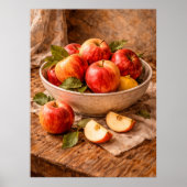 Poster Apples in Rustic Bowl a Classic Still Life (Devant)