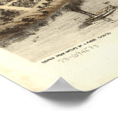 Poster Appleton Wisconsin 1887 Antique carte panoramique (Coin)