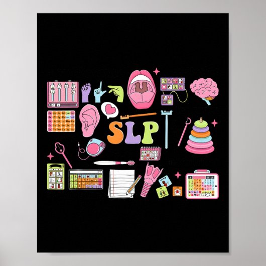 Poster Application d'orthophonie Slp pour les orthophonis (Devant)