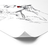 Poster Application du rouge à lèvres (Coin)