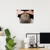 Poster Application d'un masque pour le visage avec sel (Bureau à domicile)