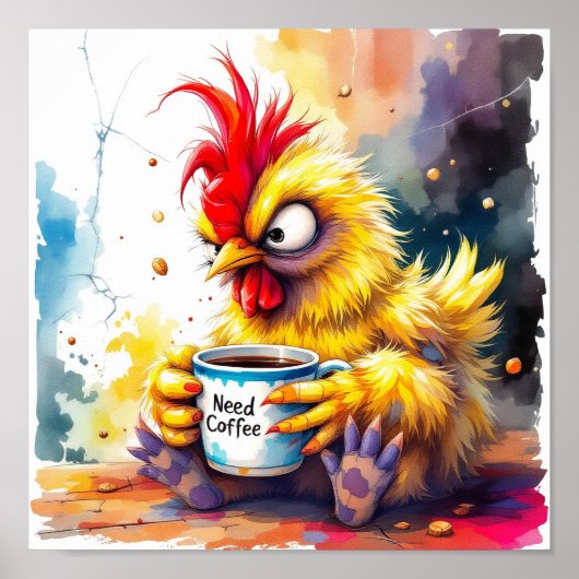 Poster Apporte-moi du café MAINTENANT ! (Devant)