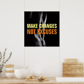 Poster Apporter des changements non pas Excuser la condit (Cuisine)