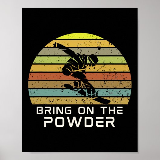 Poster Apportez Le Power Snowboard Funny Snowboard (Devant)