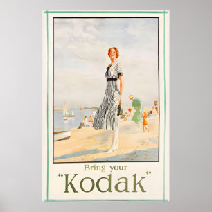 Poster Apportez votre appareil photo Kodak de style vinta