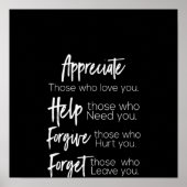 Poster appreciate help forget those who loou (Devant)