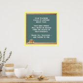 Poster Appréciation de l'enseignant (Cuisine)