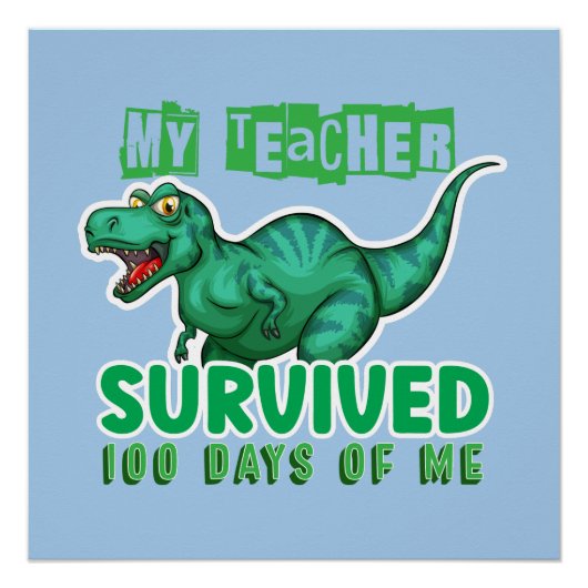 Poster Appréciation de l'enseignant | 100 Jours De Chemis (Devant)