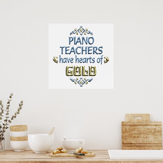 Poster Appréciation de l'enseignant de piano (Cuisine)