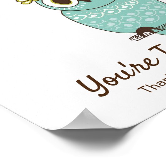 Poster Appréciation de l'enseignant do-it-yourself Owl Ha (Coin)