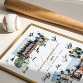 Poster Appréciation de l'entraîneur Photo Collage Signatu