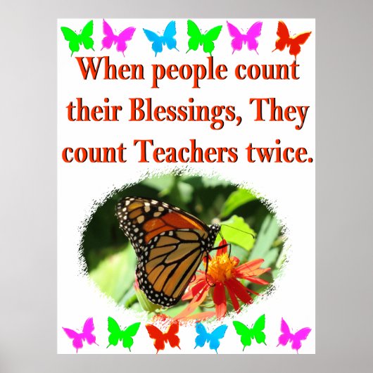 POSTER APPRÉCIATION DES ENSEIGNANTS CONCEPTION DE BUTTERF (Devant)