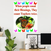 POSTER APPRÉCIATION DES ENSEIGNANTS CONCEPTION DE BUTTERF (Bureau à domicile)