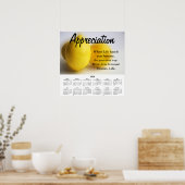 Poster Appréciation du calendrier rétroactif 2014 (Cuisine)