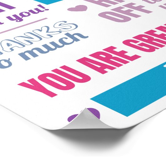 Poster Appréciation du Merci (Coin)