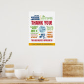 Poster Appréciation du Merci des employés de l'entreprise (Cuisine)