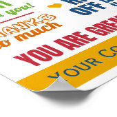 Poster Appréciation du Merci des employés de l'entreprise (Coin)