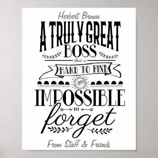 Poster Appréciation du patron (Devant)