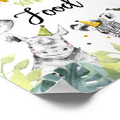 Poster Appréciez Quelques Aliments Safari Animaux de fête (Coin)