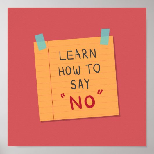 Poster Apprendre À Dire Non (Devant)