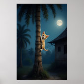 Poster Apprendre à grimper – Un moment mignon avec un cha (Devant)